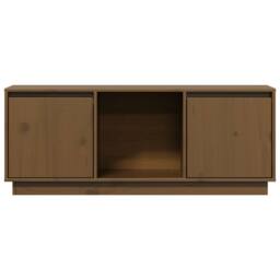 Berkfield Home TV Cabinet Honey Brown 110.5x35x44 cm Solid Wood Pine - thumbnail 5