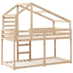 Berkfield Home Bunk Bed without Mattress 90x200 cm Solid Wood Pine in Brown - thumbnail 6