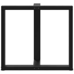 Berkfield Home Modern Dining Table Legs T-Shaped¬†2 pcs Black 70x35x(72-73) cm Steel - thumbnail 5