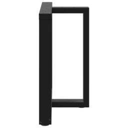 Berkfield Home Modern Dining Table Legs T-Shaped¬†2 pcs Black 70x35x(72-73) cm Steel - thumbnail 1