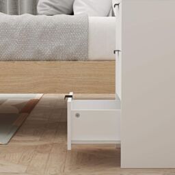 Home Source Stratford Chest of 3 Drawers Bedside Bedroom Storage Organiser in White - thumbnail 3