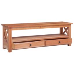 Berkfield Home TV Cabinet 120x30x40 cm Solid Mahogany Wood in Brown - Size: 120 x 30 x 40 cm - thumbnail 2