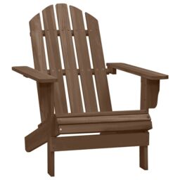 Berkfield Home Garden Adirondack Chair with Table Solid Fir Wood Brown - thumbnail 5