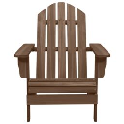 Berkfield Home Garden Adirondack Chair with Table Solid Fir Wood Brown - thumbnail 6