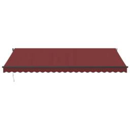 Berkfield Home Manual Retractable Awning Burgundy 500x350 cm in Black - thumbnail 3