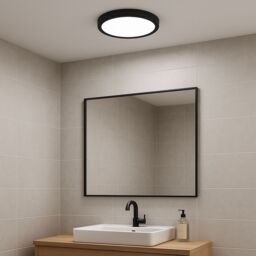 Eglo Fueva 6-Z Smart Control RGB IP44 Plastic Ceiling Light, 27.8cm Black - thumbnail 1