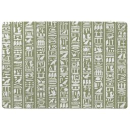 Benjamin Tate Design Egyptian Hieroglyphic Decorative Background Designer Rug in Natural - Size: Large - thumbnail 1