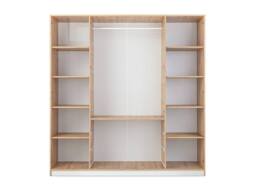 Vente-unique Corner Wardrobe With 6 Doors & 3 Drawers - With Mirrors - W302/311 in Light Oak - thumbnail 6
