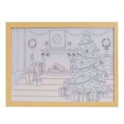 Alivio Decoration Frame Lights Christmas Wall Decoration in Warm Lights in Brown - thumbnail 1