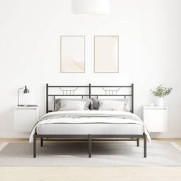 Berkfield Home Wall-Mounted Bedside Cabinets 2 pcs White 38x34x40 cm - Size: 38 x 34 x 40 cm - thumbnail 3