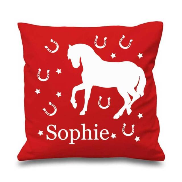 60 SECOND MAKEOVER Personalised Horse Cushion Cover in Red - image 1