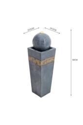 Living and Home Modern Style Trapezoidal Water Fountain in Natural - thumbnail 7