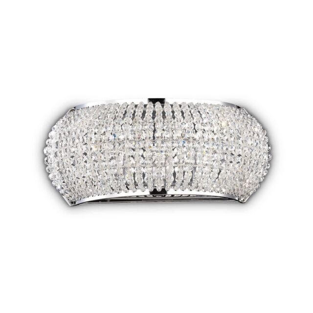 Netlighting Pasha' 3 Light Wall Light Chrome in Grey