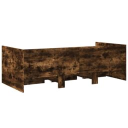 Berkfield Home Daybed with Drawers without Mattress Smoked Oak 90x200 cm in Brown - thumbnail 6