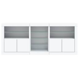 Berkfield Home Sideboard with LED Lights White 162x37x67 cm - Size: 162 x 37 x 67 cm - thumbnail 7