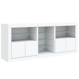 Berkfield Home Sideboard with LED Lights White 162x37x67 cm - Size: 162 x 37 x 67 cm - thumbnail 6
