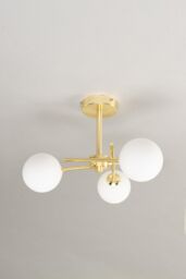 BHS Lighting Nera Semi Flush Ceiling Light in Gold - thumbnail 2