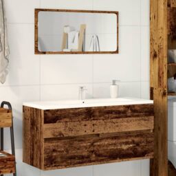 Berkfield Home Sink Cabinet Old Wood 100x38.5x45 cm Engineered Wood in Brown - thumbnail 3
