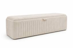 SOFT SNOOZE BEDS Ottoman Storage Box Chesterfield Velvet Blanket Toy Box Footstool in Dark Brown - Size: 140 cm x 45 cm - thumbnail 5