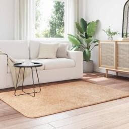 Berkfield Home Shaggy Rug High Pile NAVARRA Beige 120x170 cm Polyester - Size: Medium - thumbnail 1
