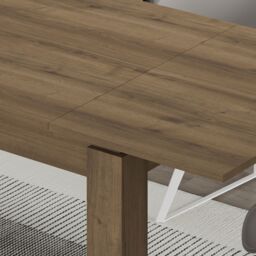 Decortie Tolmen' Extendable Dining Table 120cm 4 Seater in Dark Brown - Size: 2 Pack - thumbnail 4