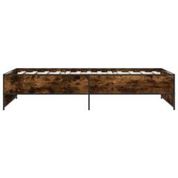 Berkfield Home Bed Frame without Mattress Smoked Oak 90x200 cm in Brown - thumbnail 5