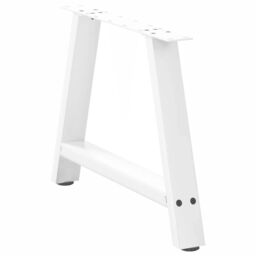 Berkfield Home Coffee Table Legs A-Shaped 2 pcs White¬†60x(42-43) cm Steel in White - thumbnail 4