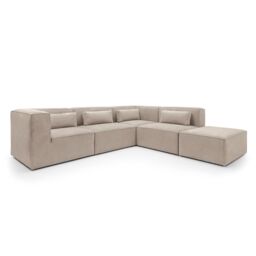 Abakus Direct Doris Large Reversible Corner Sofa with High-Density Foam Available in 6 Colours in Beige - thumbnail 2