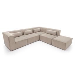 Abakus Direct Doris Large Reversible Corner Sofa with High-Density Foam Available in 6 Colours in Beige - thumbnail 4