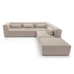 Abakus Direct Doris Large Reversible Corner Sofa with High-Density Foam Available in 6 Colours in Beige - thumbnail 3