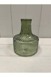 KDMD Vintage Green Decorative Glass Bottle - thumbnail 1