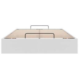 Berkfield Home Ottoman Bed Frame without Mattress White Double Faux Leather - thumbnail 6