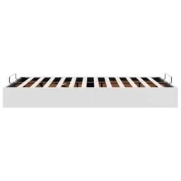 Berkfield Home Ottoman Bed Frame without Mattress White Double Faux Leather - thumbnail 7