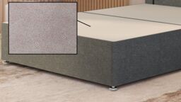 "Somnior Austin Divan Bed Base & 54"" Floor Standing Headboard Linen Fabric in Mid Grey - Size: Single" - thumbnail 4