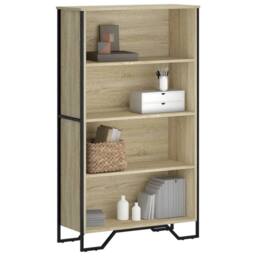 Berkfield Home Bookcase Sonoma Oak 80x31x137.5 cm Engineered Wood in Light Brown - thumbnail 2
