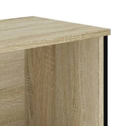 Berkfield Home Bookcase Sonoma Oak 80x31x137.5 cm Engineered Wood in Light Brown - thumbnail 7