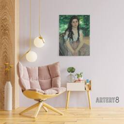 "Artery8 In the Summer Portrait Renoir Vintage Canvas Wall Art - Size: W18"" x H24""" - thumbnail 3