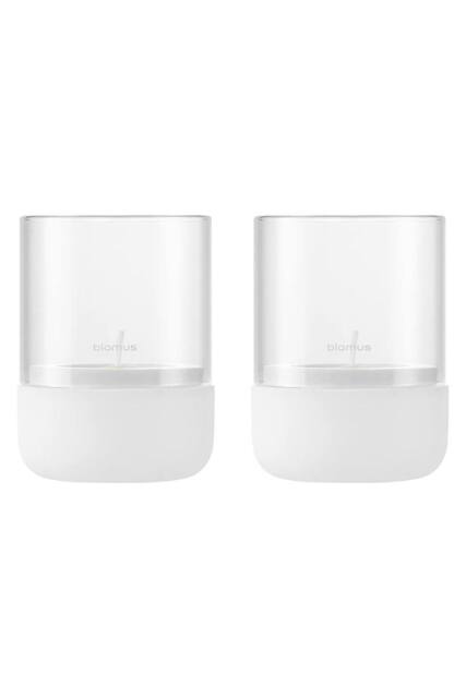Blomus Calma Set of 2 Wind Light Xs (Excl. Candle) - Lily White - image 1