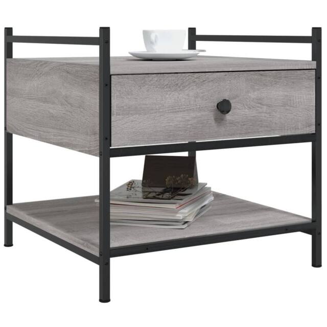 Berkfield Home Decorative Coffee Table Grey Sonoma 50x50x50 cm Engineered Wood - Size: 50 x 50 x 50 cm - image 1