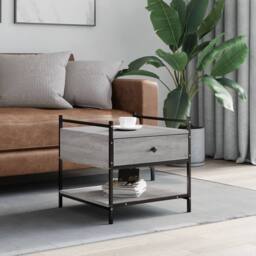 Berkfield Home Decorative Coffee Table Grey Sonoma 50x50x50 cm Engineered Wood - Size: 50 x 50 x 50 cm - thumbnail 2