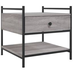 Berkfield Home Decorative Coffee Table Grey Sonoma 50x50x50 cm Engineered Wood - Size: 50 x 50 x 50 cm - thumbnail 3