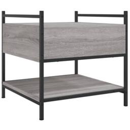 Berkfield Home Decorative Coffee Table Grey Sonoma 50x50x50 cm Engineered Wood - Size: 50 x 50 x 50 cm - thumbnail 8
