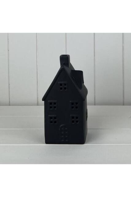 KDMD Black Cosy Ceramic House Ornament with LED - 20mm - image 1