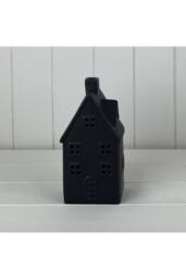 KDMD Black Cosy Ceramic House Ornament with LED - 20mm - thumbnail 1