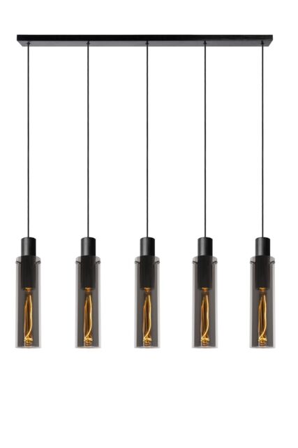 Lucide 'ORLANDO' Dimmable Adjustable Stylish Indoor Bar Pendant Light 5xE27 in Grey - image 1