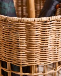 Dibor Traditional Style Willow Wicker Home Decor Umbrella Stand in Natural - thumbnail 3