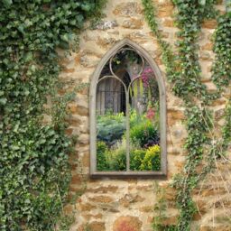 Charles Bentley Garden Gothic Chapel Glass Mirror Suitable For Indoor Use in Brown - thumbnail 1