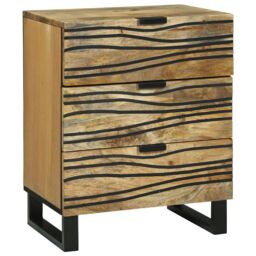 Berkfield Home Bedside Cabinet - 50x33x60 cm Solid Mango Wood in Brown - Size: 50 x 33 x 60 cm - thumbnail 1