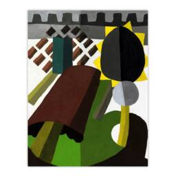 Artery8 The Inn Abstract Landscape Painting Dove Framed Wall Art Print - Size: A4 - thumbnail 3