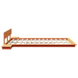 Berkfield Home Floor Bed Frame with Bedside Tables Wax Brown 150x200cm Solid Wood - Size: 150x200 cm - thumbnail 6